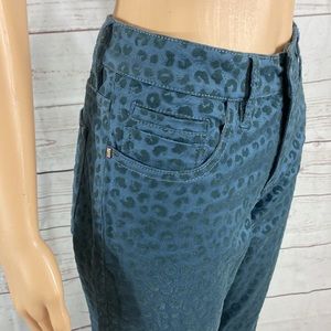 Pilcro and the LetterPress Stet Blue Leopard Pant